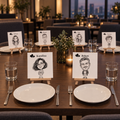 Personalised Corporate Event Caricature Place Cards with Mini Easels